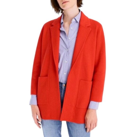 J. Crew Sweaters - J Crew 365 Sophie Open Front Sweater Blazer Merino Wool Blend Cozy - XXS